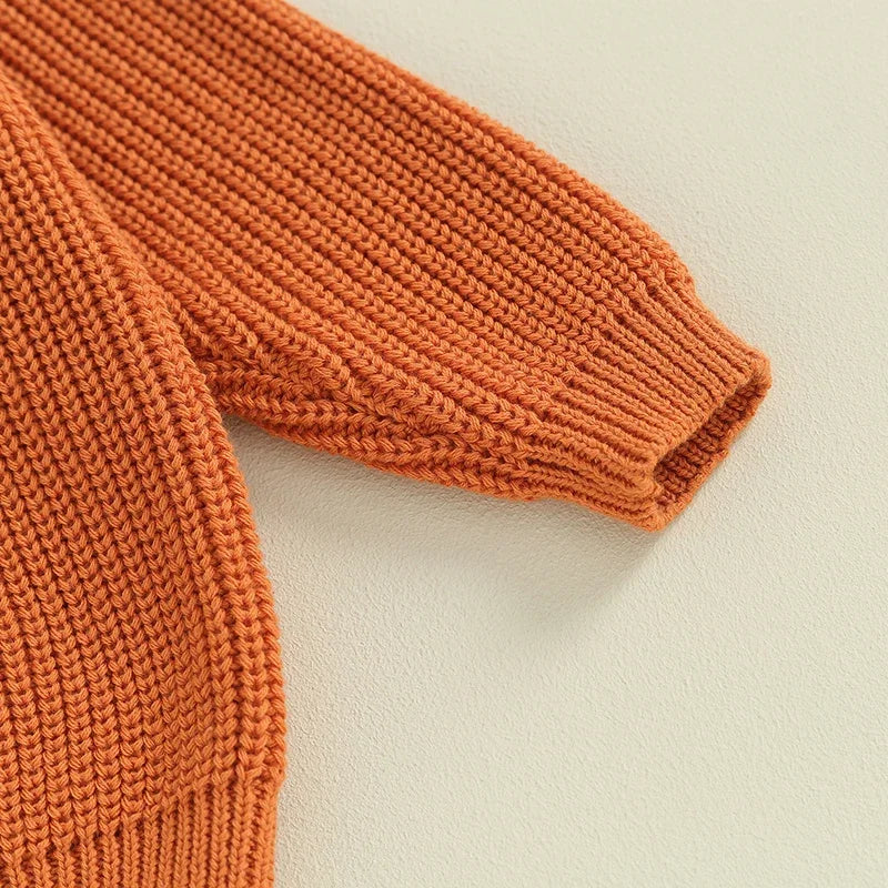 Pumpkin Embroidery Sweater