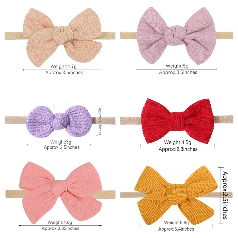 The Megan Bow - 5 Piece Cotton Baby Bows