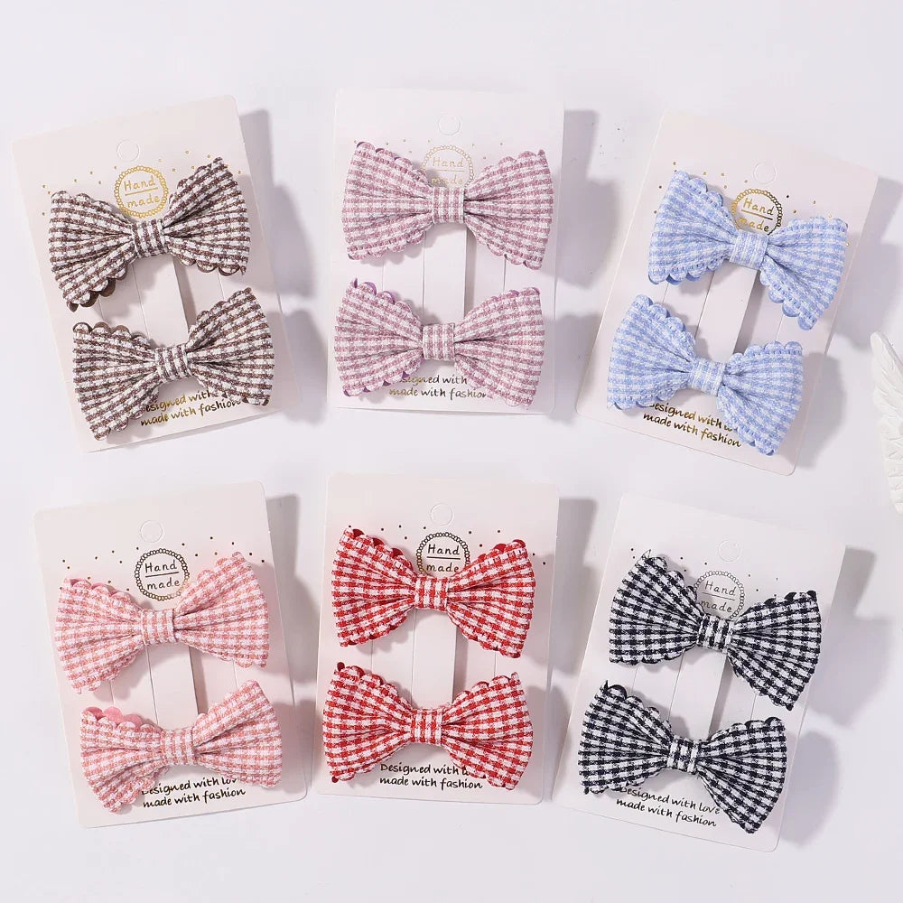 The Courtney Bow - Two Piece Baby Mini Hair Bows Hair Clips